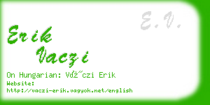 erik vaczi business card